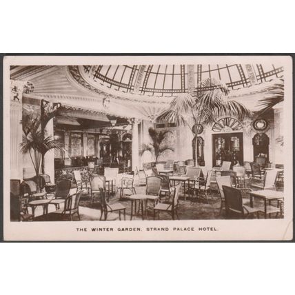 The Winter Garden, Strand Palace Hotel, London, 1914 - Kingsway RP Postcard
