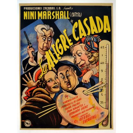 LA ALEGRE CASADA 1951 Nini Marshall - Ernesto Garcia Cabral MEXICAN POSTER