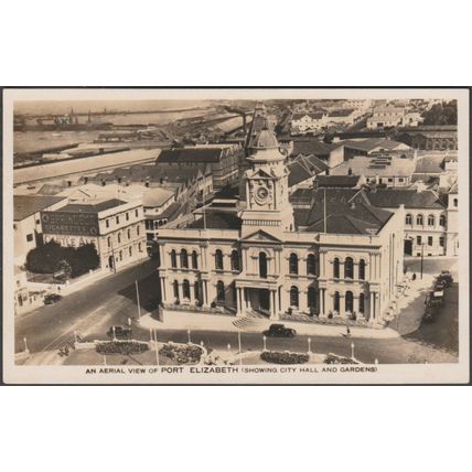 Aerial View, Port Elizabeth, Cape Province, c.1940s - Hallis & Co RP Postcard