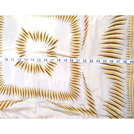 Specialty House Fine Silk Rolled Fashion Scarf Yellow Sunburst 29" x 30" Square