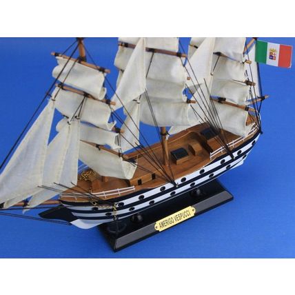 Wooden Amerigo Vespucci Tall Model Ship 15"
