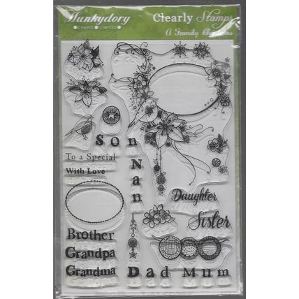 Hunkydory. A Family Christmas - 14.5x20.5cm Stamp Set. Stamping Cardmaking Craft