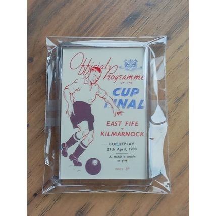 1938 Scottish Cup Final Replay Programme fridge magnet - East Fife v Kilmarnock