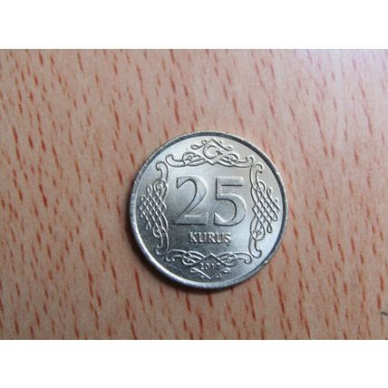 Turkey 2017 25 Kurus Coin