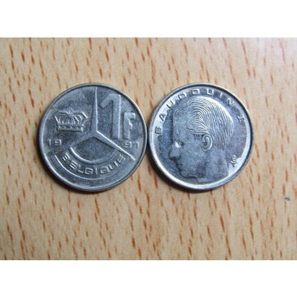 Belgium 1991 1 Franc Belgique (French Text) Coin