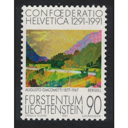 Liechtenstein 'Bergell' Painting by Augusto Giacometti 1991 MNH SG#1016