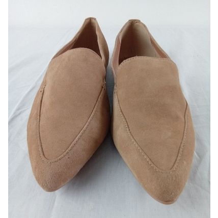 M&S COLLECTION Wide Fit Leather Suede Pointed Ballet Pumps Shoes - NEW