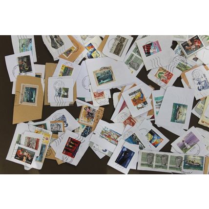 Faroe Islands Stamps on paper Kiloware approx 100gm - over 30 years old