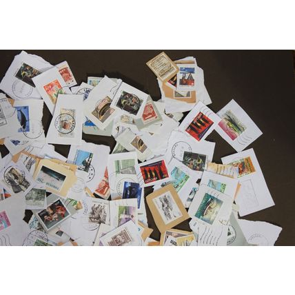 Faroe Islands Stamps on paper Kiloware approx 100gm - over 30 years old