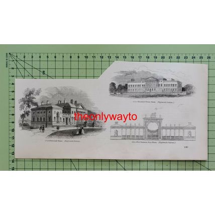 Harewood House, Yorks & Wanstead House, Essex, Book Illustration (Print), 1850