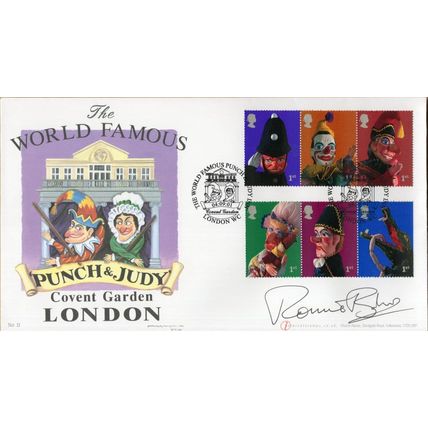 Ronnie Barker Punch & Judy Covent Garden LTD TO 100 Hand Signed FDC