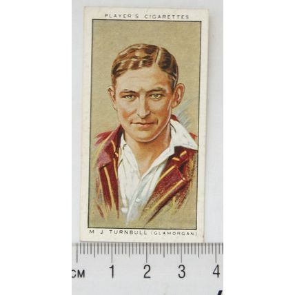 1934 Players Cricketers No. 28 M. J. Turnbull, Glamorgan & England