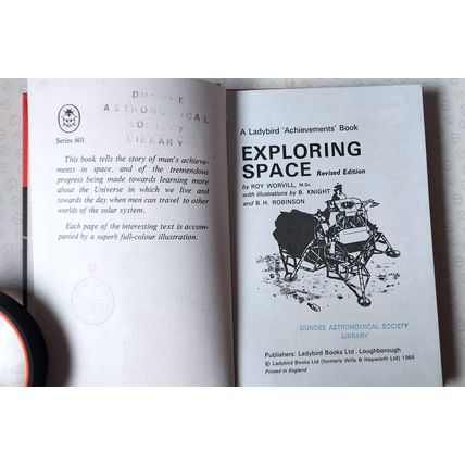 Exploring Space by Robinson & Worvill (Ladybird Series 601 vintage space HB)