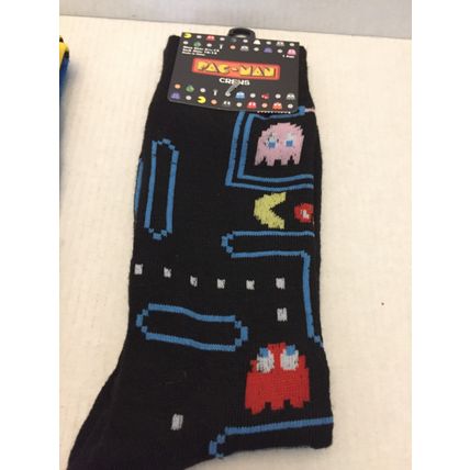 NEW Pac Man Unisex Crew Socks Size 10-13