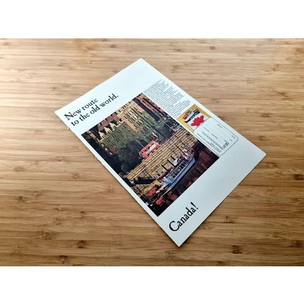 1966 Canada Tourism Ad, Travel Advertisement | Quebec Castle Photography