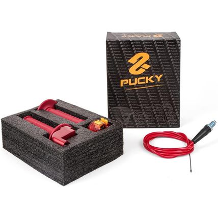 PUCKY New 7/8" 22Mm Twist Throttle Accelerator Handle Grips and Cable Set with K