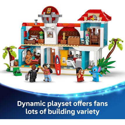 LEGO Disney Lilo and Stitch Beach House Toy - Building Playset for Kids, Girls a