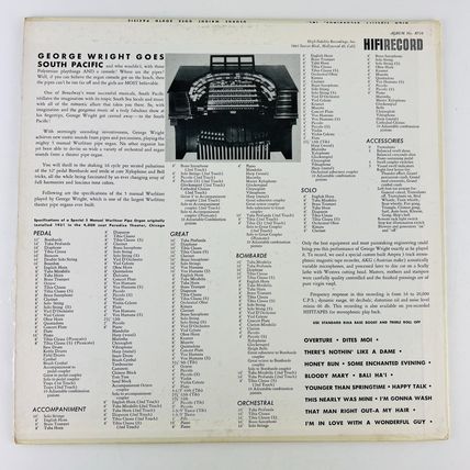 George Wright – Goes South Pacific Vinyl LP Record Album R716