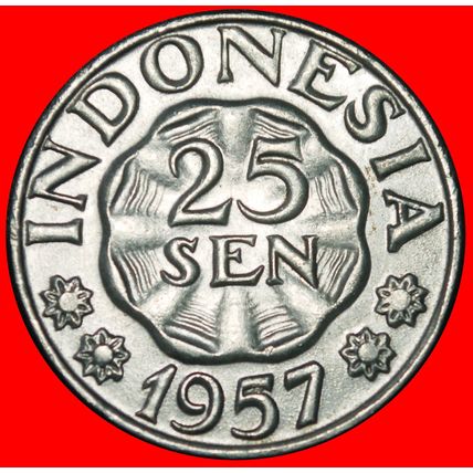 ⰆGOLDEN EAGLE 1955-1957:INDONESIA★25 SEN 1957 SOLAR ECLIPSE★LOW START★NO RESERVE