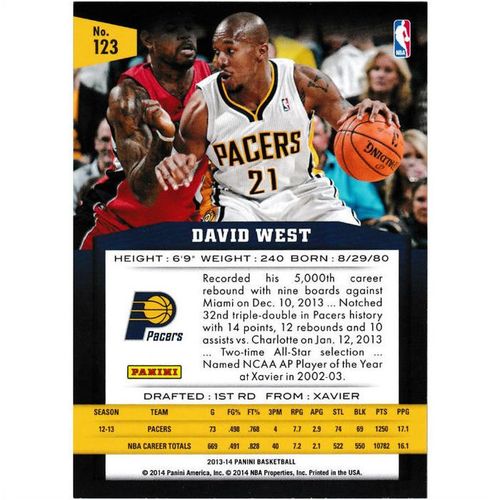 2013-14 Panini - #123 - David West