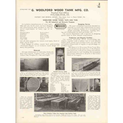 g woolford wood tank mfg company 1936 industry vat tub vintage catalog