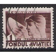 Zm Mi 21: 1 L. deep red-brown Postal Tax Stamp: Aviation Fund, line perf. 13½:14