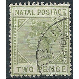 Natal 1887 SG106 2d Olive-Green Fine Used....
