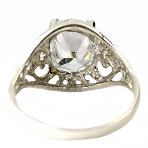 Cubic Zirconia (CZ), 925 Sterling Silver Ring, SR004