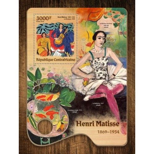 CENTRAL AFRICA 2016 SHEET MNH HENRI MATISSE ART PAINTINGS ARTE PINTURAS 5A
