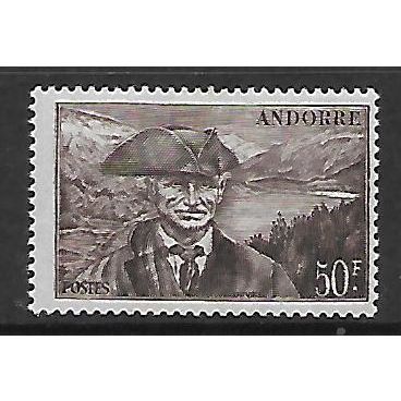 ANDORRA ( FRENCH ) 1944 50F BROWN COUNCILLOR JAUME BONELL SG F142 M /MINT