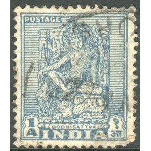 India 1949 - SG 333 - 1a blue - Bodhisattva - used 6