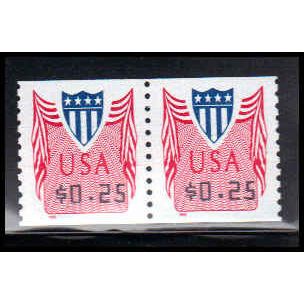 CVP33 25c Shield Very Fine MNH Pair PA5041