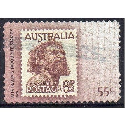 Australia 2009 Australia's Favourite Stamps - ­1950 8½d Aborigine 55c s/a Used
