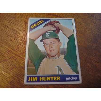 1966 Topps, JIM (catfish) HUNTER, RC, Athletics, #36