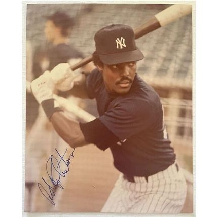 Andre Robertson Signed Autographed Glossy 8x10 Photo New York Yankees