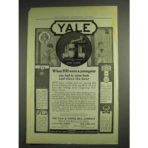 1914 Yale Door Closer Ad - When You Were a Youngster