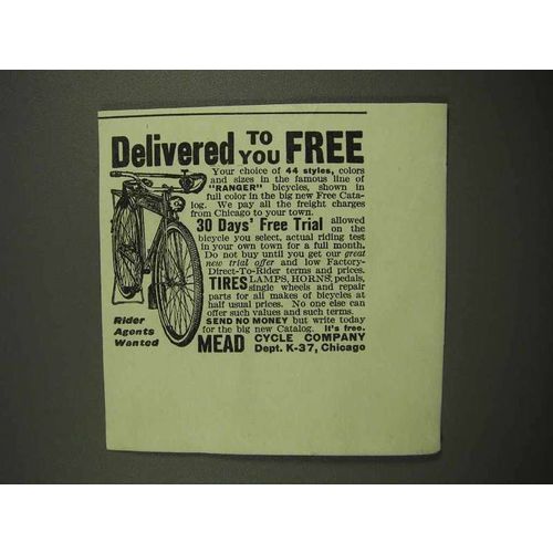 1917 Mead The Ranger Bicycle Ad