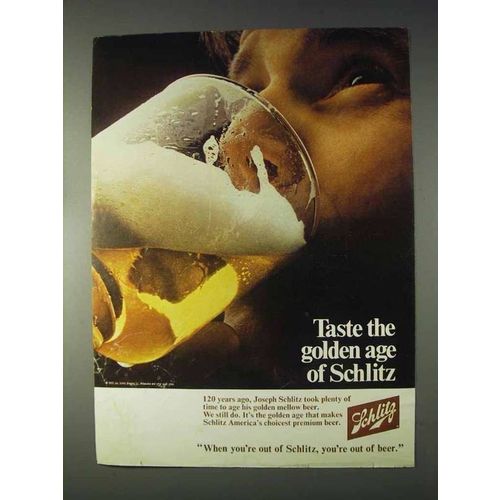 1969 Schlitz Beer Ad - The Golden Age