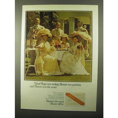 1971 Mumm's Cordon Rouge Champagne Ad - Victor Hugo