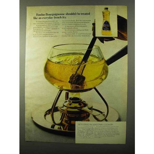 1971 Planters Oil Ad - Fondue Bouguignonne