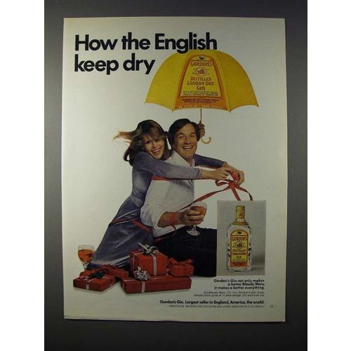 1975 Gordon's Gin Ad - How English Keep Dry