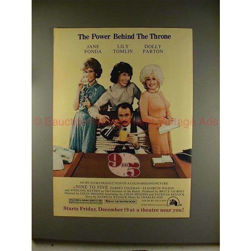 1980 Nine to Five Movie Ad - Jane Fonda, Dolly Parton!