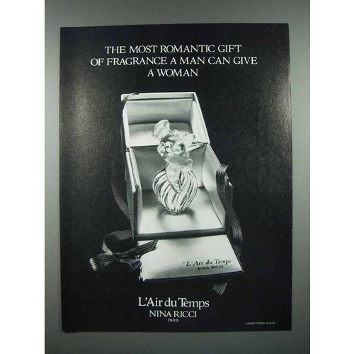 1980 Nina Ricci L'Air du Temps Perfume Ad - Most Romantic