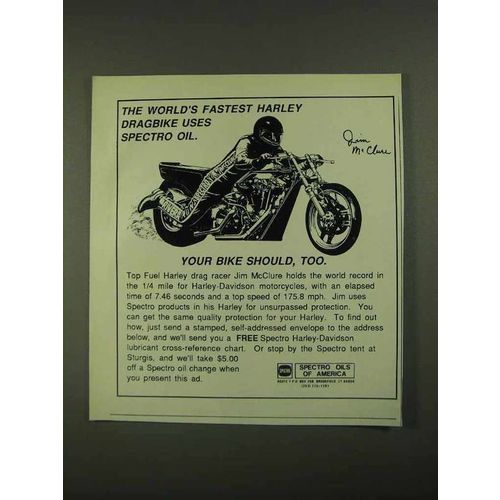 1990 Spectro Oils of America Ad - Jim McClure - World's Fastest