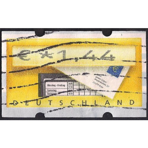 GERMANY, AUTOMATENMARKEN, Letterbox, yellow 2008 on, €1.44