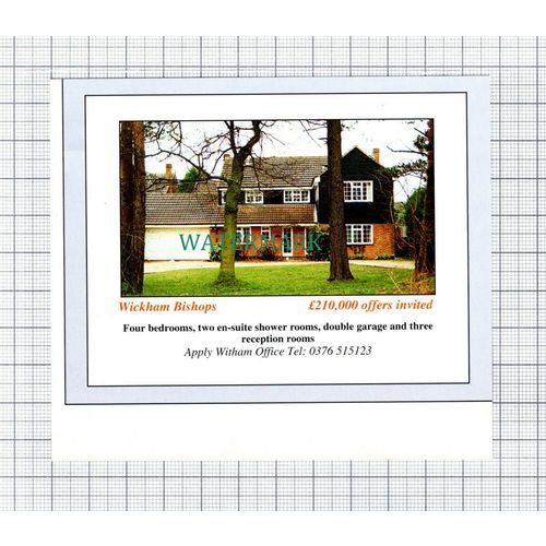 C5942) Wickham Bishops Essex House Sale Advert - 1994 Small Cutting