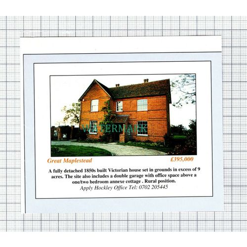 C5943) Great Maplestead Essex House Sale Advert - 1994 Small Cutting