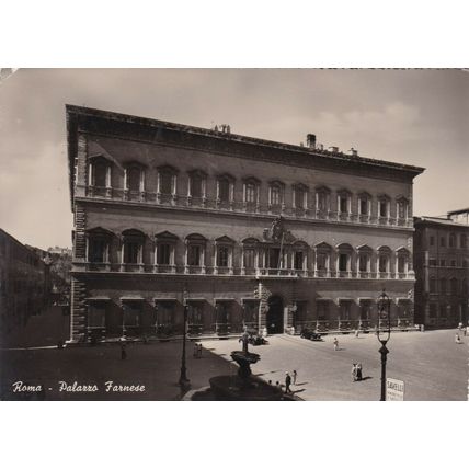 Roma Palazzo Farnese Italy Real Photo Postcard posted 1950 VGC