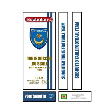 Tabletop Football Subbuteo Box Label Portsmouth (ENG) 2009 away