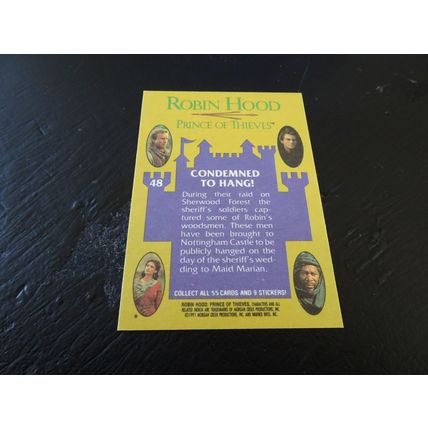 1991 Topps Robin Hood Prince of Thieves Card # 48 Condemned To Hang! NM (7)